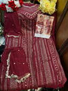 Red Colour Zaha Zarin Vol 1 New Latest Designer Party Wear Pakistani Georgette Dress Material Collection 10043